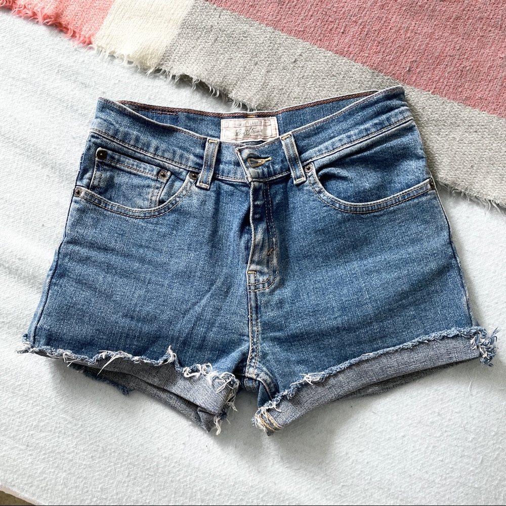 Levi’s High Waisted Blue Denim Jean Cut-Off Shorts